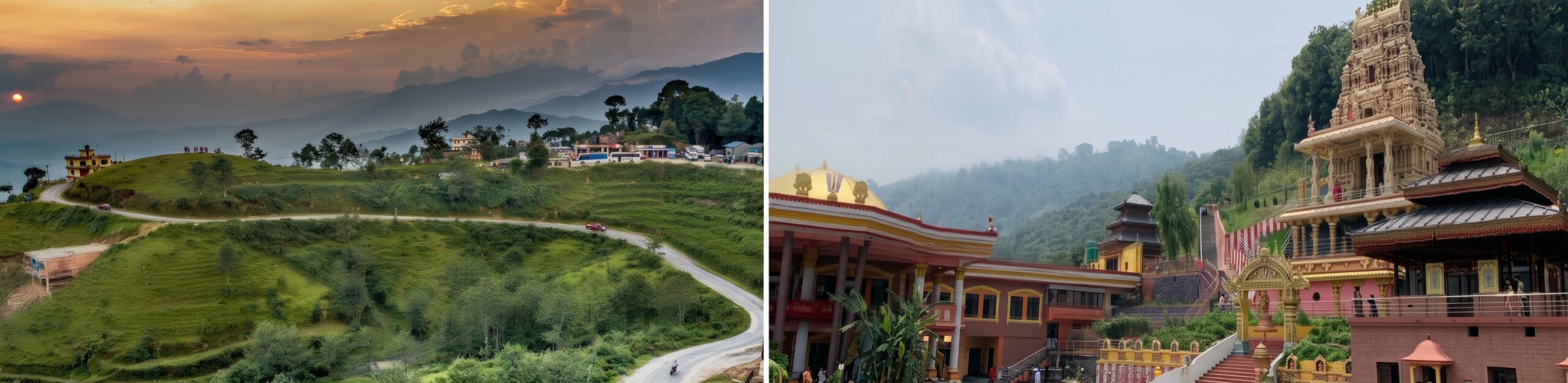Nagarkot → Shree Pancha Mahalaxmi Temple   → Katmandou