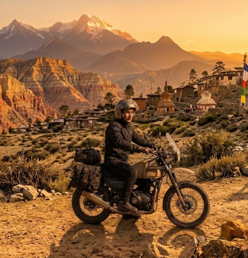 riders upper mustang chaud village montagne lo Mantang