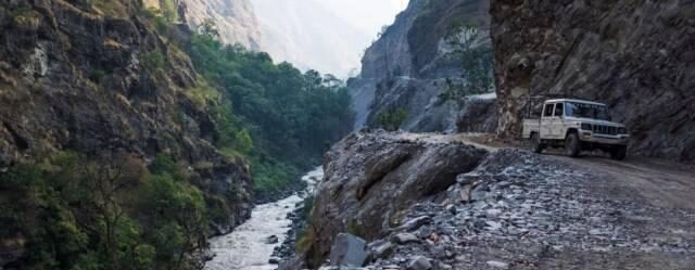 Route vers Rasuwa Gadhi au Népal